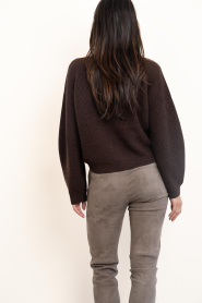 Dante6 |  Knitted sweater with cut-outs Marenna | brown | Picture 8