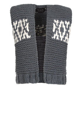Kiro by Kim |  Knitted gilet with design Lianne | grey