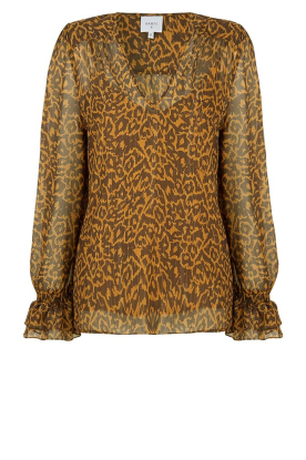 Dante 6 | Blouse with panther print Sallyn | brown