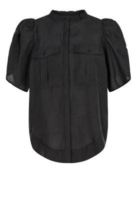Copenhagen Muse | Blouse with short puff sleeves Molly | black