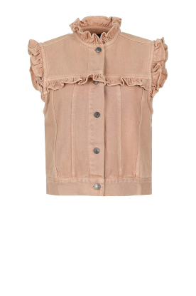 Magali Pascal | Cropped denim waistcoat Charly | pink