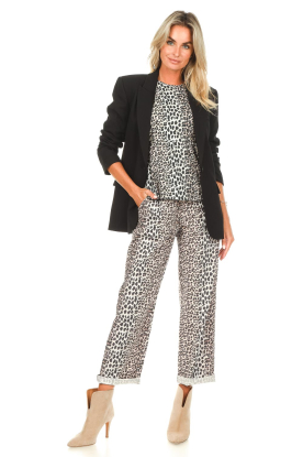 Notes Du Nord |  Straight fit pants with animal print Dassy | animal print
