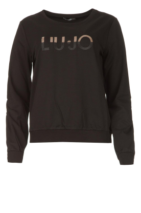 Liu Jo Easywear |Sweater met logo Seva | zwart