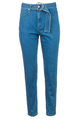 Dante 6 | Paperbag jeans with waist belt Milly | blue