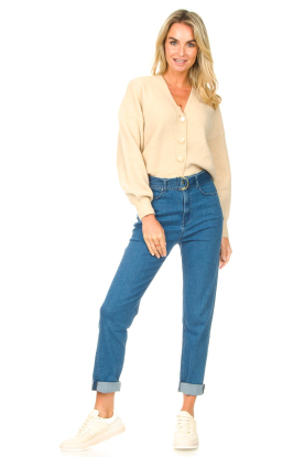 Dante 6 |  Paperbag jeans with waist belt Milly | blue