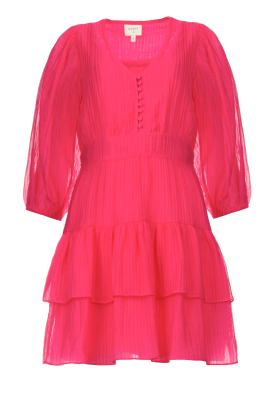 Dante 6 |Jacquard jurk met ruches Lorraine | roze 