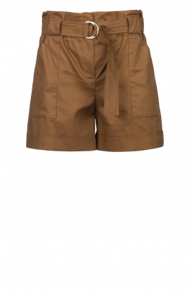 Kocca | Shorts with waist belt Gemma | brown