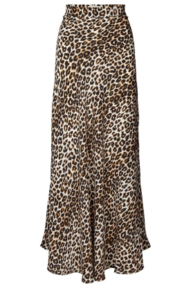 Lolly's Laundry | Maxi skirt with animal print Mio | brown