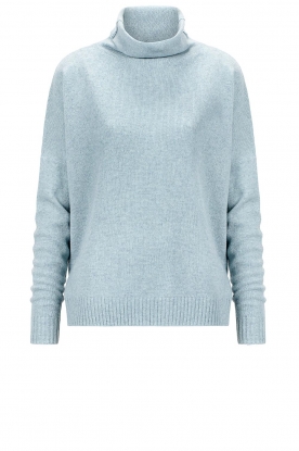 Knit-ted | Merino turtle neck sweater Lois | blue