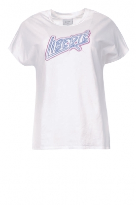 Dante 6 |T-shirt met opdruk Liberte | wit 