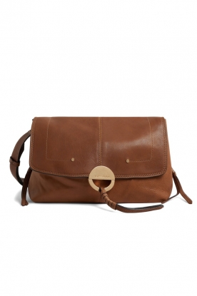 Vanessa Bruno |  Leather shoulder bag Othilia | camel