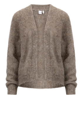Knit-ted | Knitted cardigan Hailey | brown