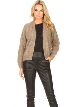 Knit-ted |  Knitted cardigan Hailey | brown