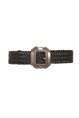ba&sh | Braided leather belt Braid | black