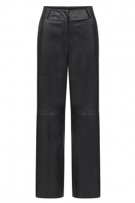 Knit-ted | Faux leather pants Naomi | black