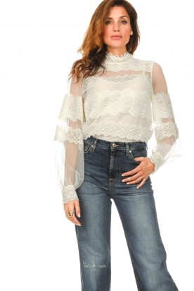 Twinset |  Lace top Emma | natural