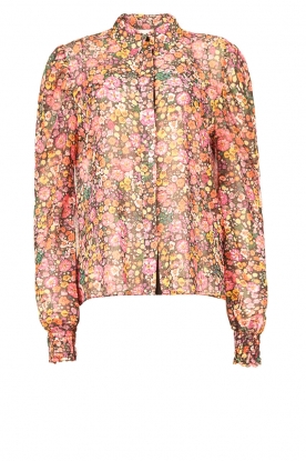 Silvian Heach | Transparent blouse with floral print Agut | pink