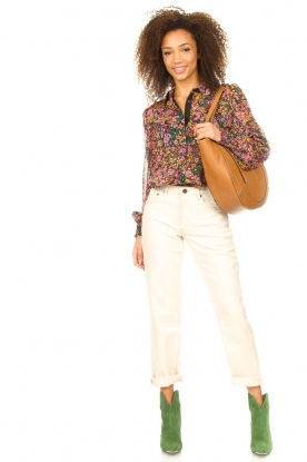 Look Transparent blouse with floral print Agut