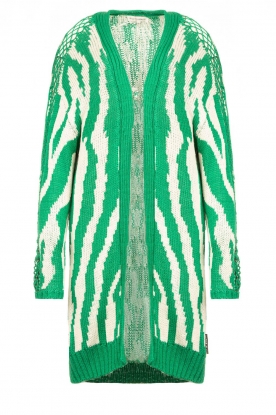 Silvian Heach | Knitted cardigan with print Illisch | green