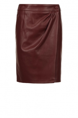 Twinset | Faux leather wrap skirt Bodi | red 