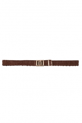 Dante 6 | Elastic lamb leather belt MG Petite | brown