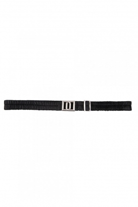 Dante 6 | Elastic lamb leather belt MG Petite | black