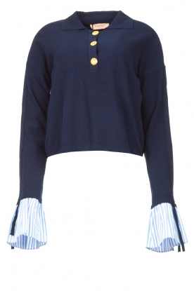 Twinset | Sweater with blouse detail Alaya | blue