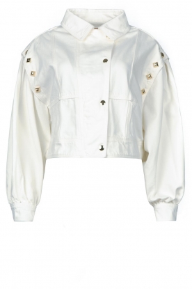 Twinset | Denim jacket with studs Vina | white
