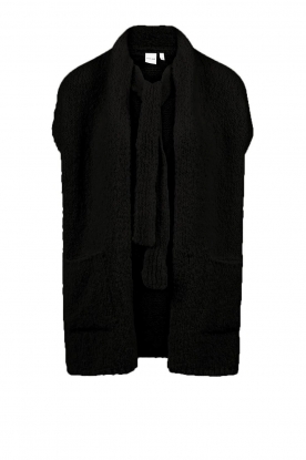 Knit-ted | Knitted singlet Bernau | zwart 