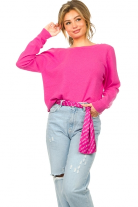 Be Pure |  Sweater with V-shaped back August | pink 