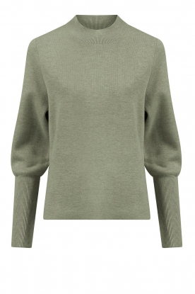 Knit-ted | Sweater with connecting sleeve ends Hilly | green