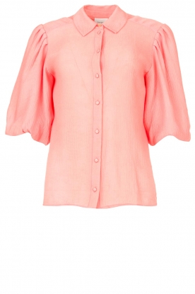 Dante 6 | Textured blouse with puff sleeves Lecce | pink