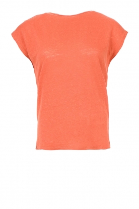 Blaumax | Linen t-shirt Club | burnt orange