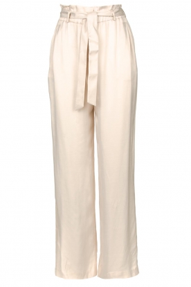 Dante 6 | Trousers with tie waistbelt Garbo | nude