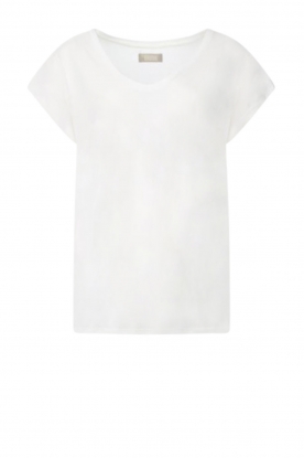 Blaumax | Lyocell v-neck T-shirt Fine | white