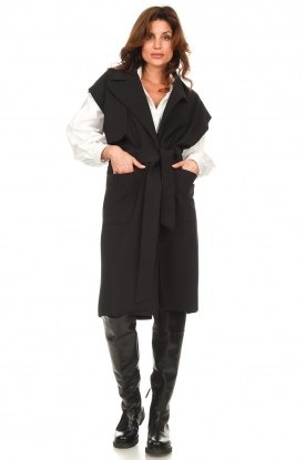 D-ETOILES CASIOPE |  Sleeveless travelwear trench coat Day | black 