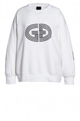 Goldbergh |Sweater met logo opdruk Piper | wit 