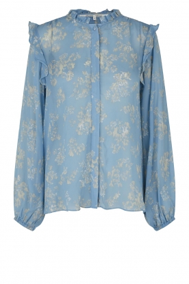 Second Female | Blouse with print Atser | blue