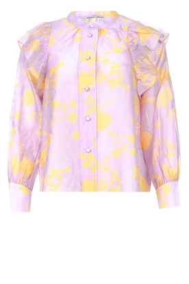 Second Female | Blouse with ruffle details Lyna | lilac