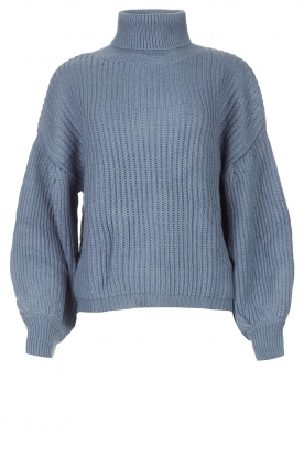 Kocca | Knitted sweater with lowered sleeves Ulisse | blue