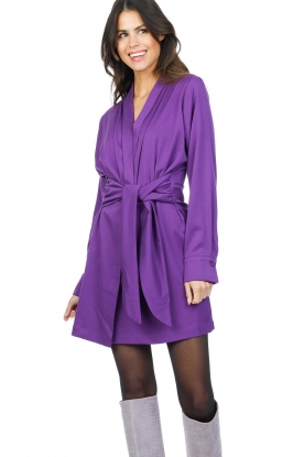 CHPTR S |  Wrap dress with tie belt Amore | purple  