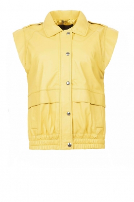 STUDIO AR |  Limited Edition: Leather waistcoat Shirley | yellow 