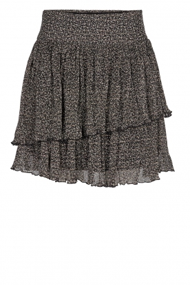 Sofie Schnoor | Layered skirt with print Sheala | black