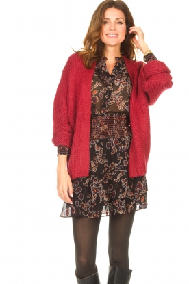 Les Favorites |  Knitted cardigan Robbie | red