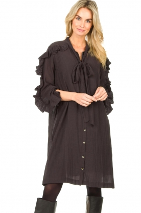 Les Favorites |  See-through oversized dress Norah | black