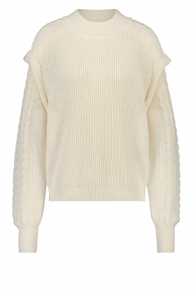 Aaiko | Knitted sweater with shoulder details Ayla | natural