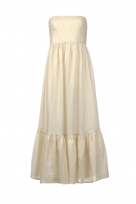 Greek Archaic Kori |Strapless maxi-jurk Olia | beige 