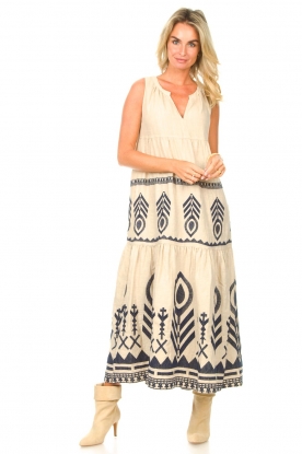 Look Embroidered maxi dress Lisa