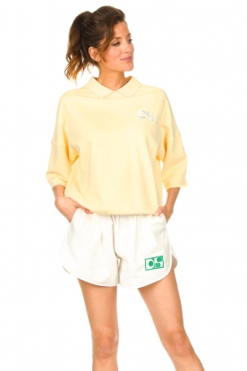Dolly Sports | Basic trui met hemdkraag William | geel
