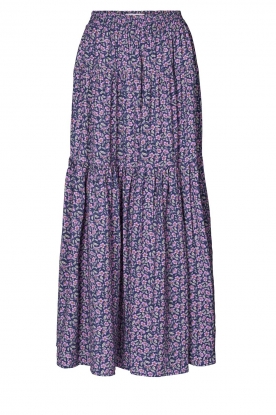 Lollys Laundry | Floral maxi skirt Sunset | purple